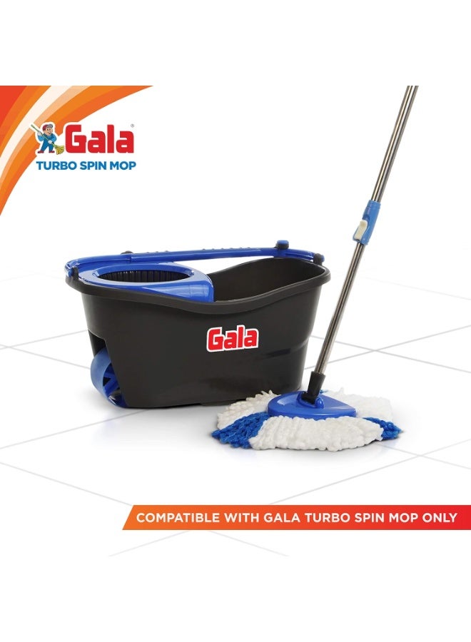 Gala Turbo Spin Mop Triangular Refill, White and Blue, Normal, (Model: 168987) - Image 4